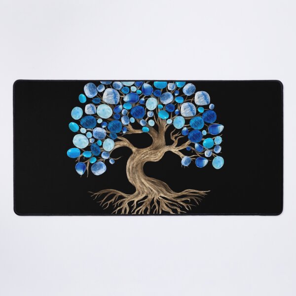 Item preview, Tree of Life - Blue Tumbled Gemstones  designed and sold by k9printart.