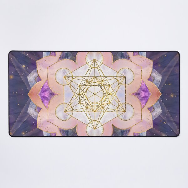 Item preview, Metatron's Cube in Gemstone lotus Sacred Geometry  designed and sold by k9printart.