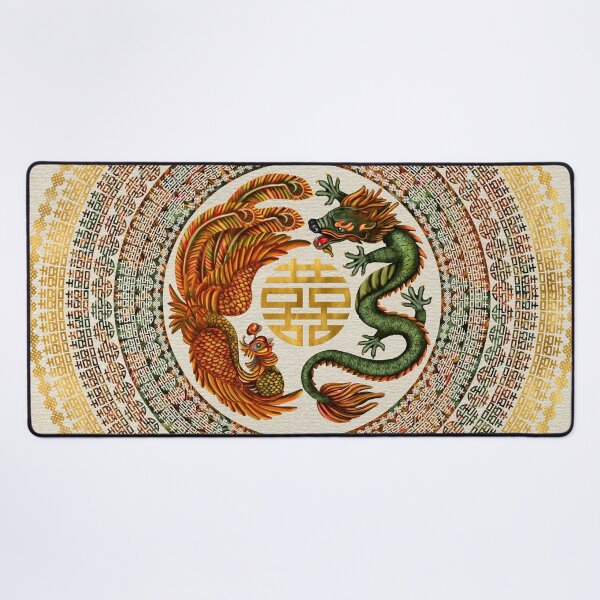 Item preview, Double Happiness Symbol with Phoenix and Dragon  designed and sold by k9printart.