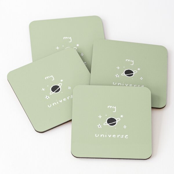 Item preview, My Universe Doodles White Outline on Light Moss designed and sold by lineartdesigns.