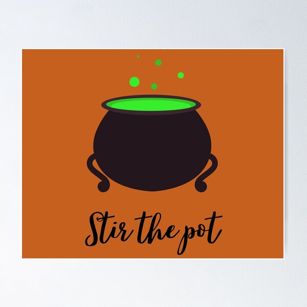 Pot Stirrer print art Captions print art at