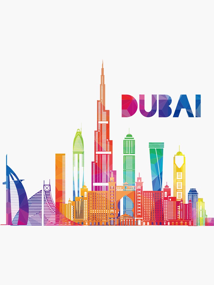 "The Dubai Khalifa Art Icon" Sticker for Sale by gerystore Redbubble