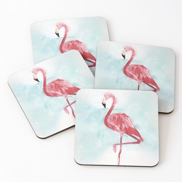 Item preview, Pink Flamingo Watercolor Illustration designed and sold by Jules McCullough.
