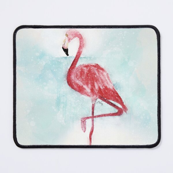 Item preview, Pink Flamingo Watercolor Illustration designed and sold by Jules McCullough.