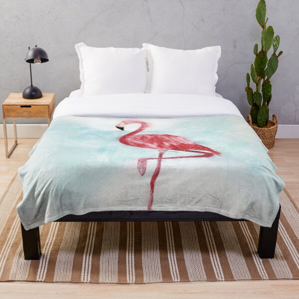 Item preview, Pink Flamingo Watercolor Illustration designed and sold by Jules McCullough.