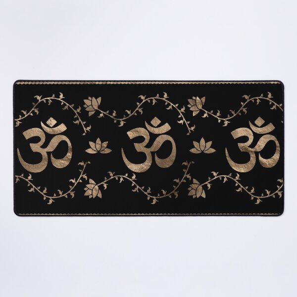 Item preview, OM symbol ornament - black and gold designed and sold by k9printart.