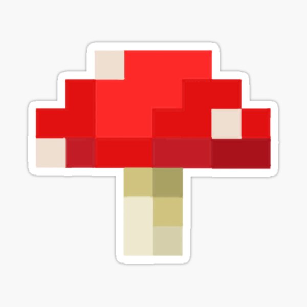 "Minecraft Mushroom" Sticker for Sale by MJVArtAndDesign Redbubble