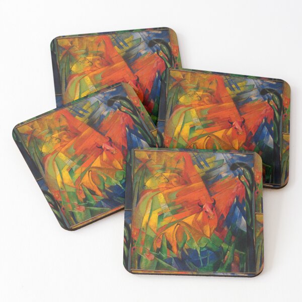 Item preview, Animals in a Landscape by Franz Marc (1914) Painting designed and sold by AsinusAS.