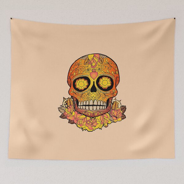 Item preview, Skull with floral designed and sold by NyengRepublic.