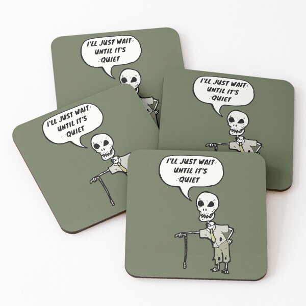 Item preview, I'll Just Wait Until It's Quiet Old Skeleton Walking Cane Teacher designed and sold by SweetbeStore.
