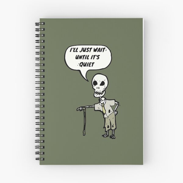 Item preview, I'll Just Wait Until It's Quiet Old Skeleton Walking Cane Teacher designed and sold by SweetbeStore.