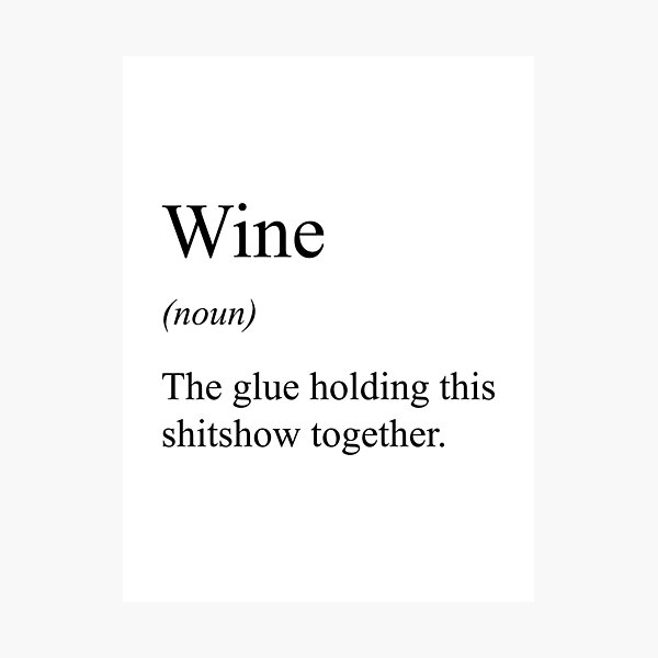 Item preview, Wine Dictionary Definition designed and sold by TheGiftHub.