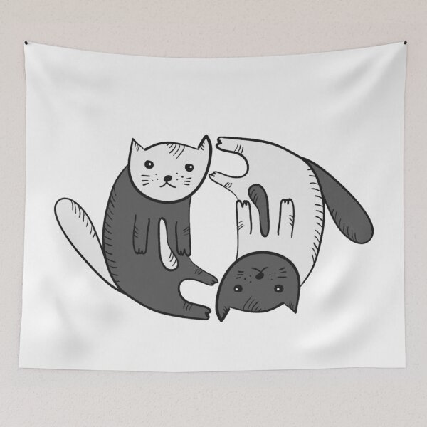 Item preview, Ying and yang cats designed and sold by SA Butterfly.