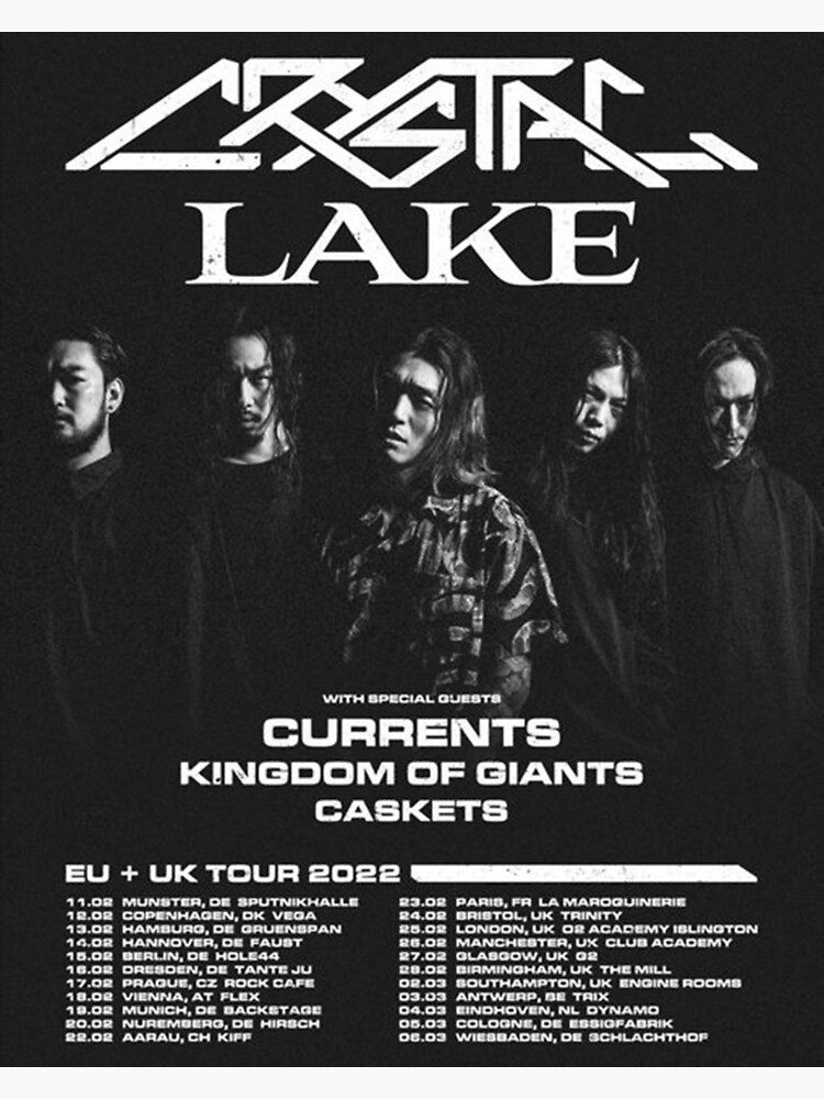 "crystal lake world tour 2021 2022" Poster by nwaterworth4v Redbubble