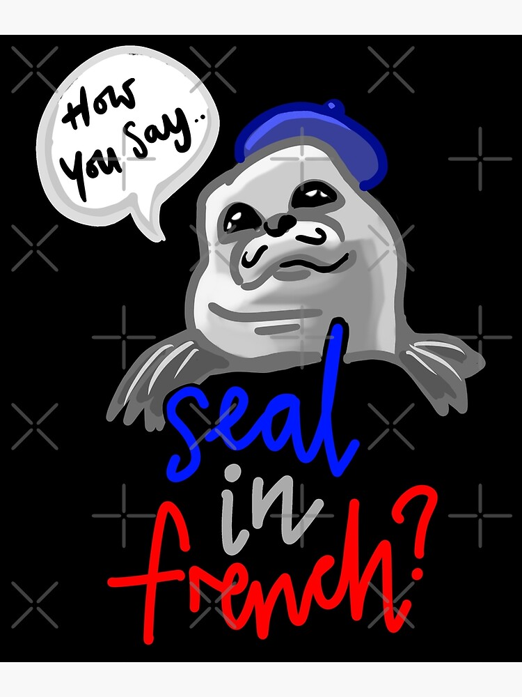 "Seal in French Meme - How You Say Seal in French Meme" Art Print for