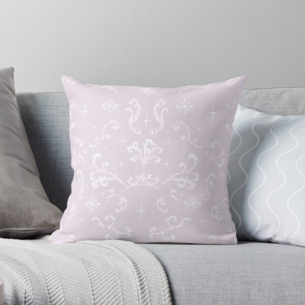 Lumia Snowflake Ice Queen Pattern Lilac Throw Pillow