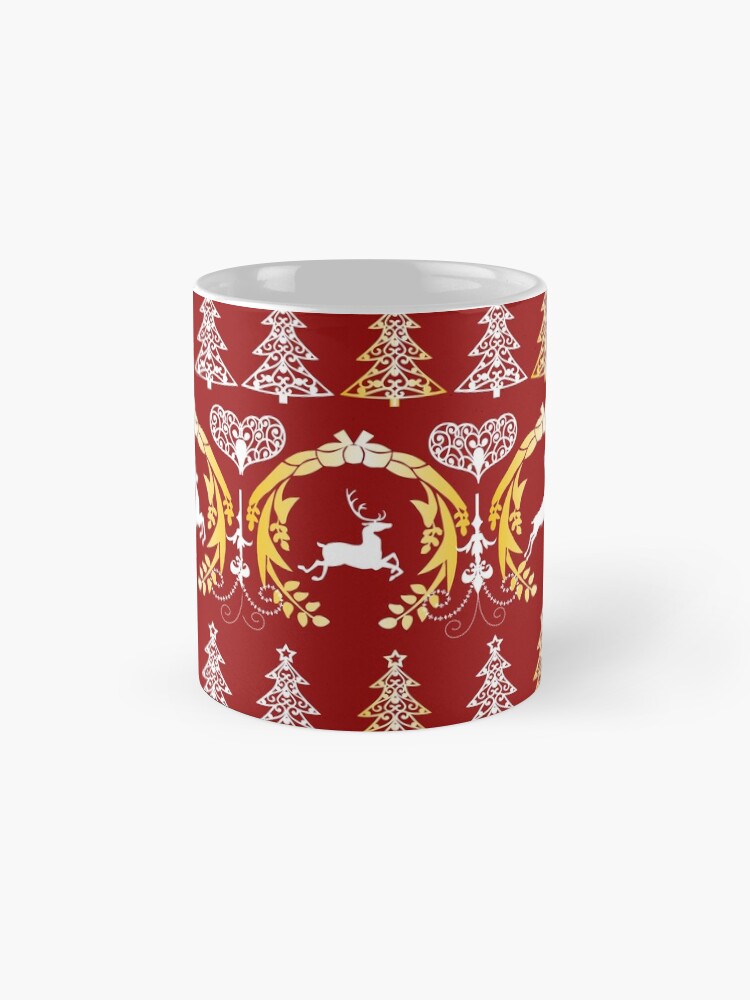 Vista alternativa de Taza de café Renos en Navidad