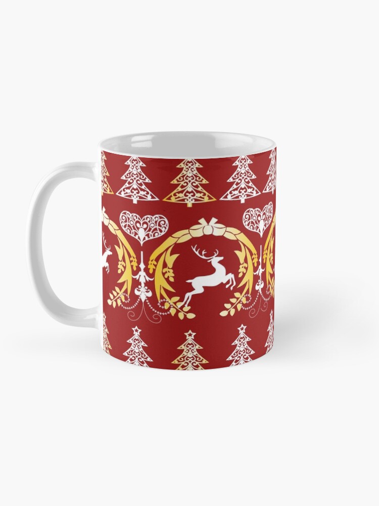 Vista alternativa de Taza de café Renos en Navidad