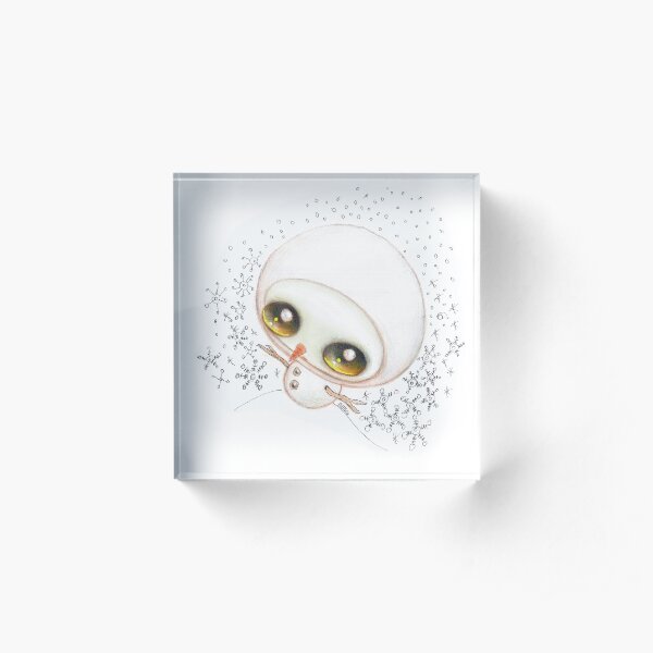 snowman Acrylic Block