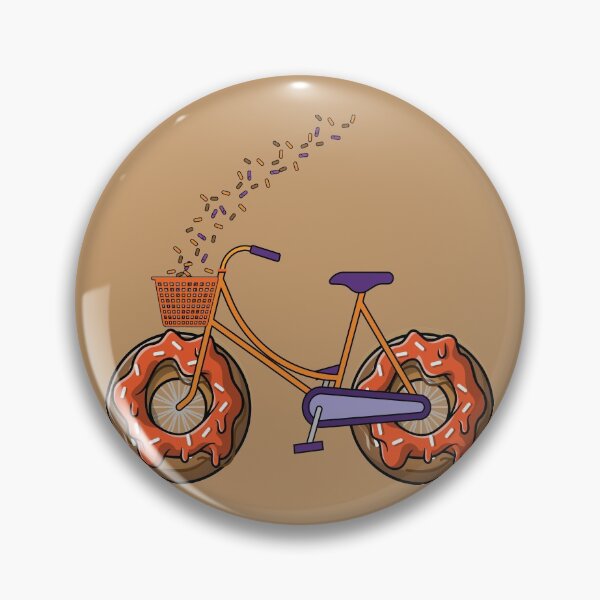 Aperçu de l'œuvre Vélo beignet orange avec pépites créée et vendue par Donutlovers.