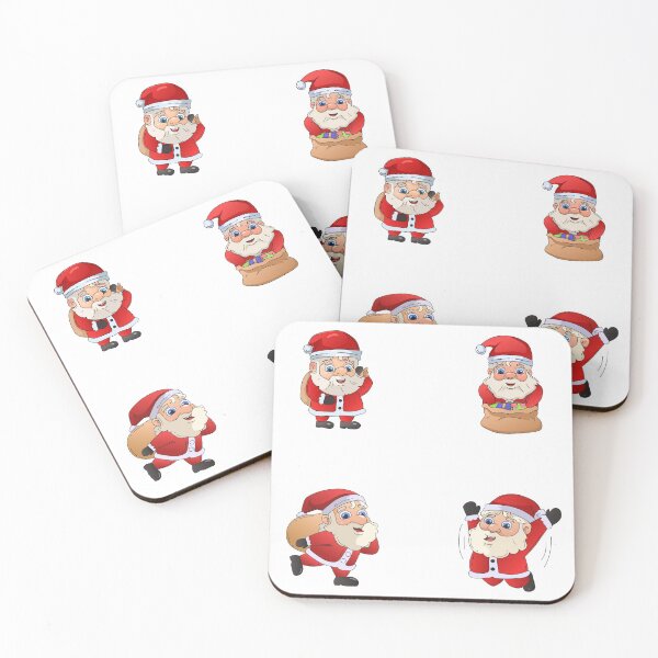 Item preview, 4 Christmas Santa Stickers for the Price of 1 designed and sold by ittybittyowl.