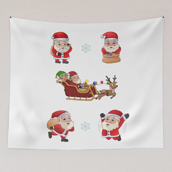 Item preview, 4 Christmas Santa Stickers for the Price of 1 designed and sold by ittybittyowl.