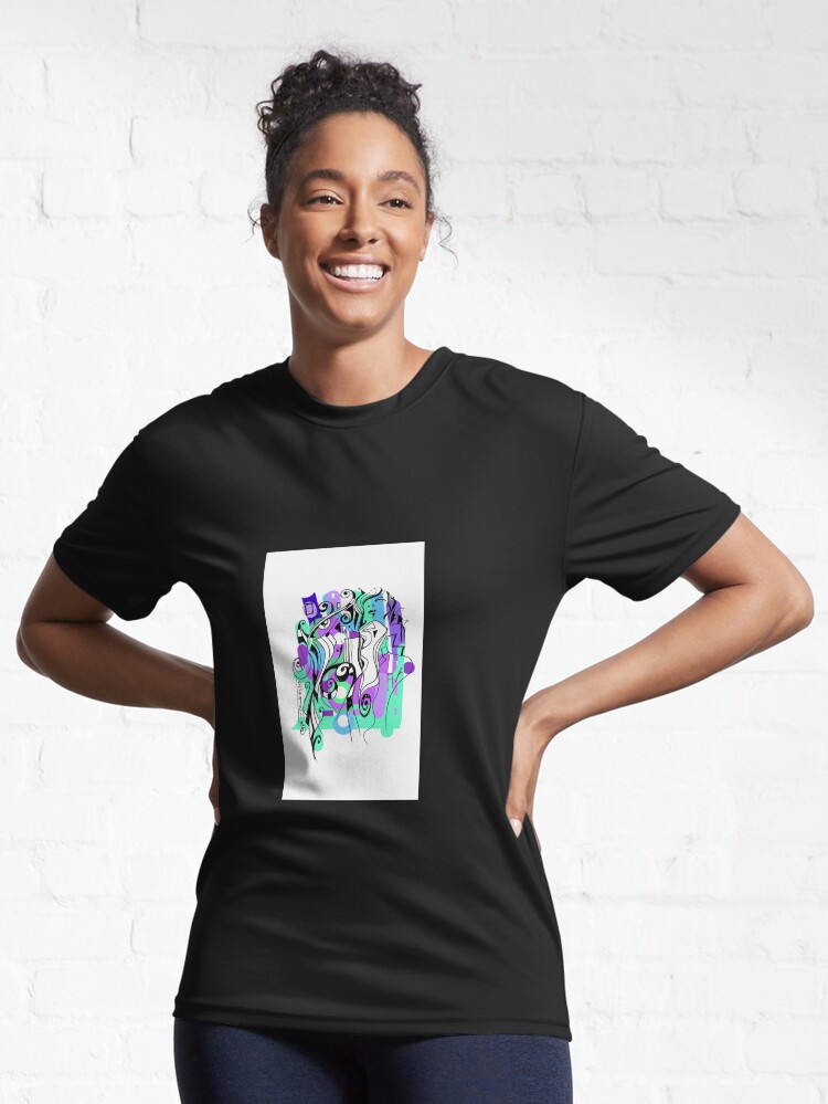 Imagen 6 de 7, Camiseta deportiva con la obra Barcelona brilla lutxana art* 2021, diseñada y vendida por lutxana.