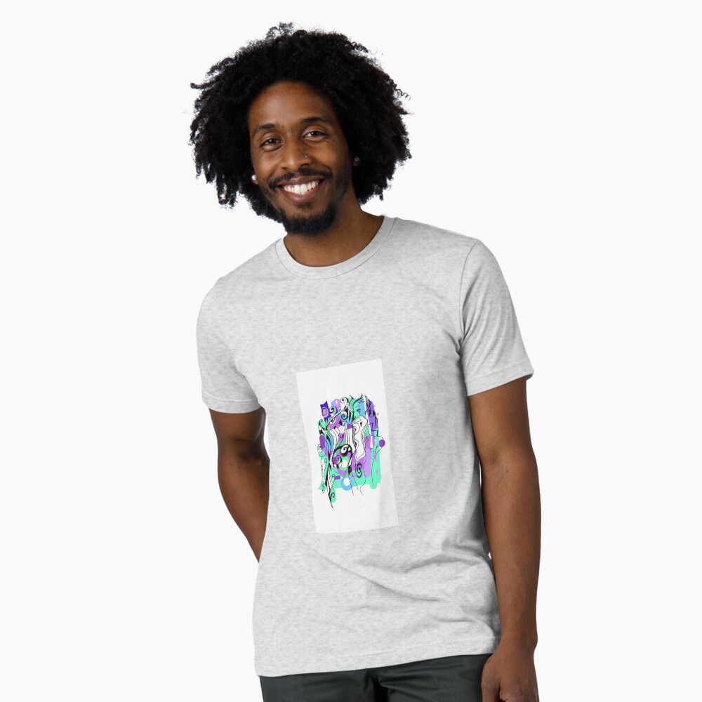 Vista previa del artículo con la obra «Camiseta de tejido mixto», diseñado y vendido por lutxana.