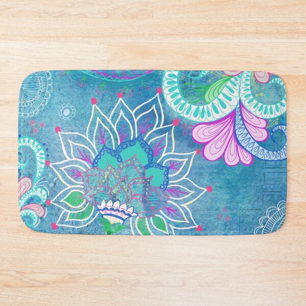Item preview, Teal Zentagle Floral Artwork designed and sold by Jules McCullough.