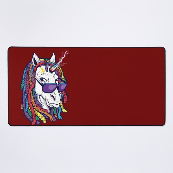 unicorn thunder Desk Mat