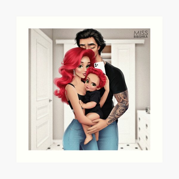 A happy family Art Print