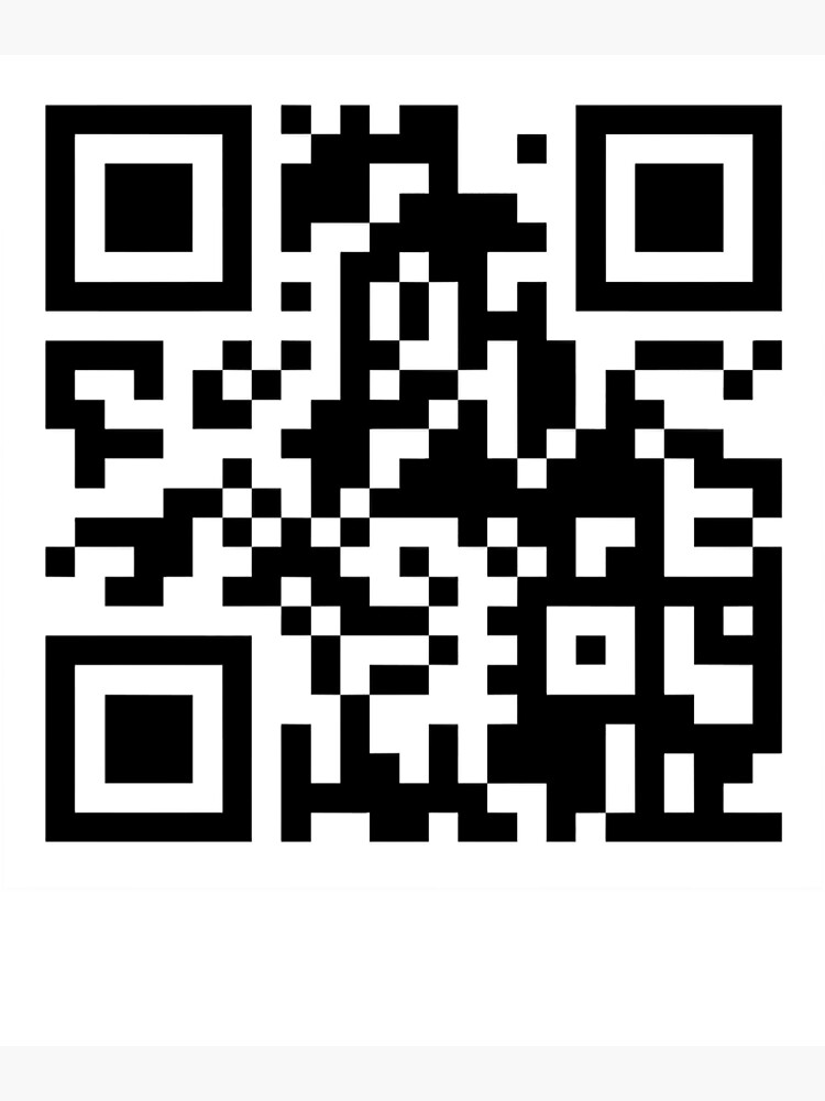 Rick Roll Link QR Code Poster for Sale by magsdesigns