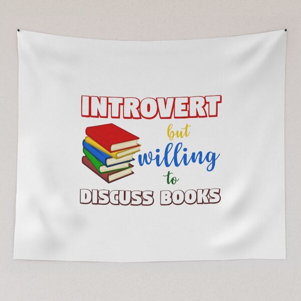 Aperçu de l'œuvre Introverti mais prêt à discuter de livres créée et vendue par beefrancky.