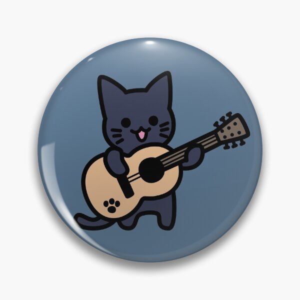 Item preview, Black Cat Playing Guitar designed and sold by Suimon.