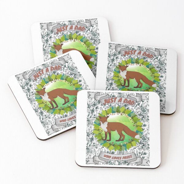 Item preview, Just a dad who loves foxes - Colorful compositions, art and animals, funny drawings designed and sold by AdvanceDesign.