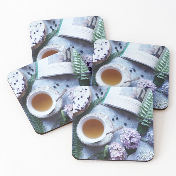 Item preview, Photo artwork: Hydrangea Flowers, Cup of tea, Cheesecake designed and sold by GrayCatGraphics.