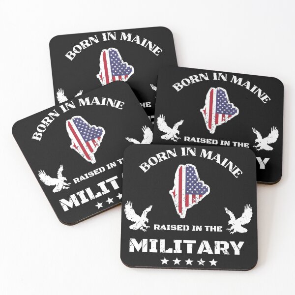 Item preview, Born in Maine raised in the military  designed and sold by PinnockDesigns.
