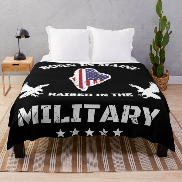 Item preview, Born in Maine raised in the military designed and sold by PinnockDesigns.