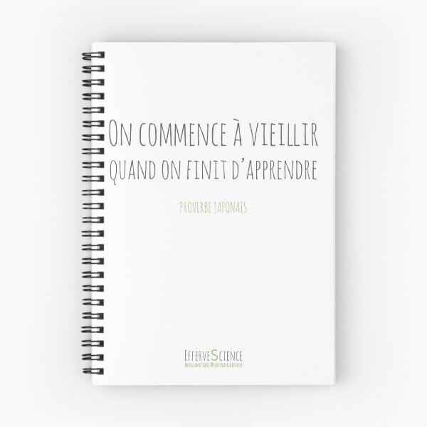 Aperçu de l'œuvre On commence à vieillir quand on finit d'apprendre créée et vendue par effervescience.