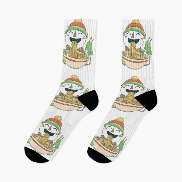 Item preview, Cute snowman eats ramen designed and sold by DerSenat.