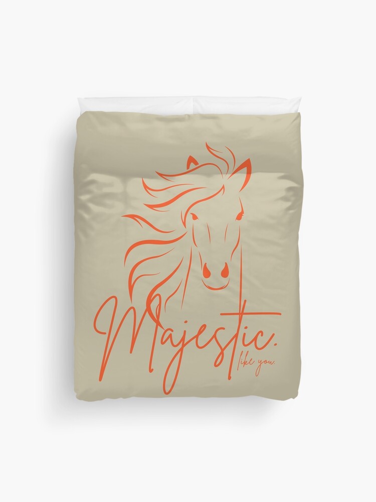 Thumbnail 1 of 2, Duvet Cover, "Majestic ... like you" Horse designed and sold by DesignsbyEH.