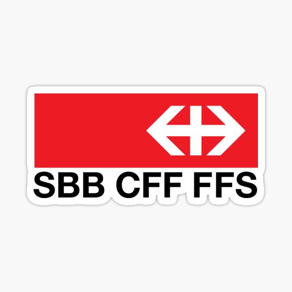 Swiss Federal Railways (SBB-CFF-FFS) Logo Sticker