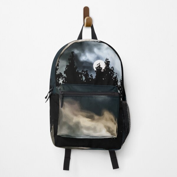 Item preview, Nightview Moon Through Clouds and Forest Trees in Michigan UP  designed and sold by Loving Nature Gifts.