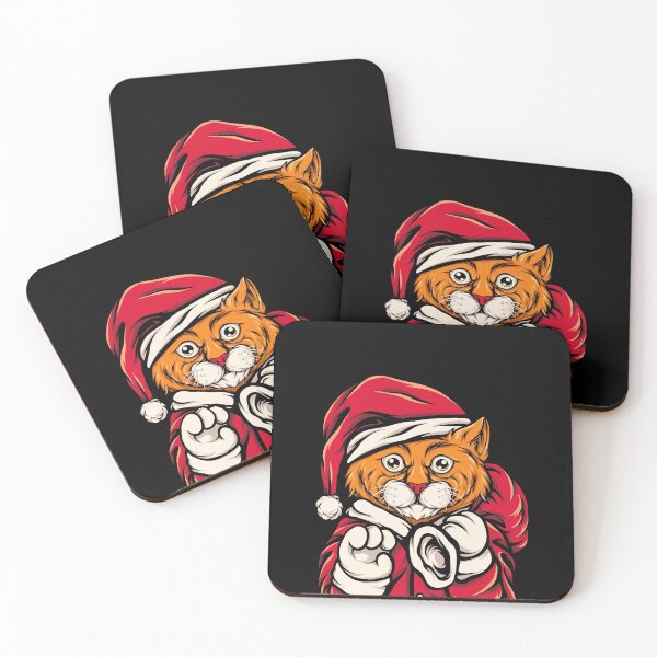 Item preview, Cute Cat With Santa Cape designed and sold by DAFIN.