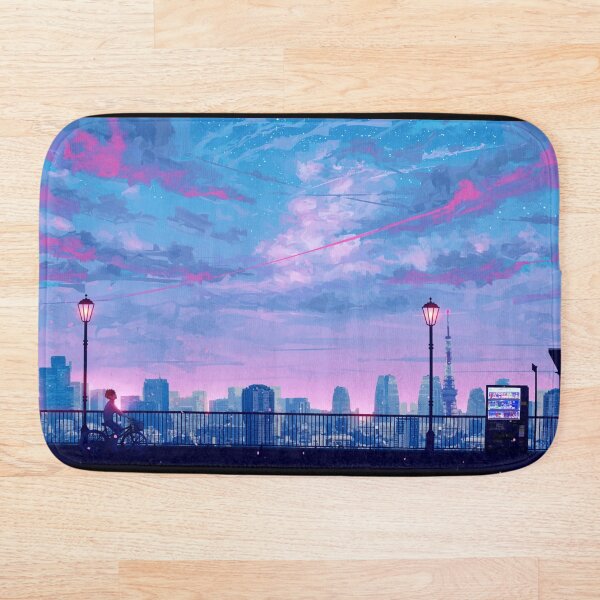 Item preview, Pink City desk mat designed and sold by eyzz25.