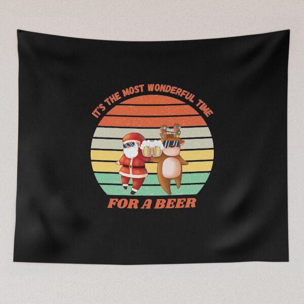 Item preview, Beer Lovers | It's the Most Wonderful Time For a Beer | Christmas Santa Reindeer designed and sold by D-Shirt-More.