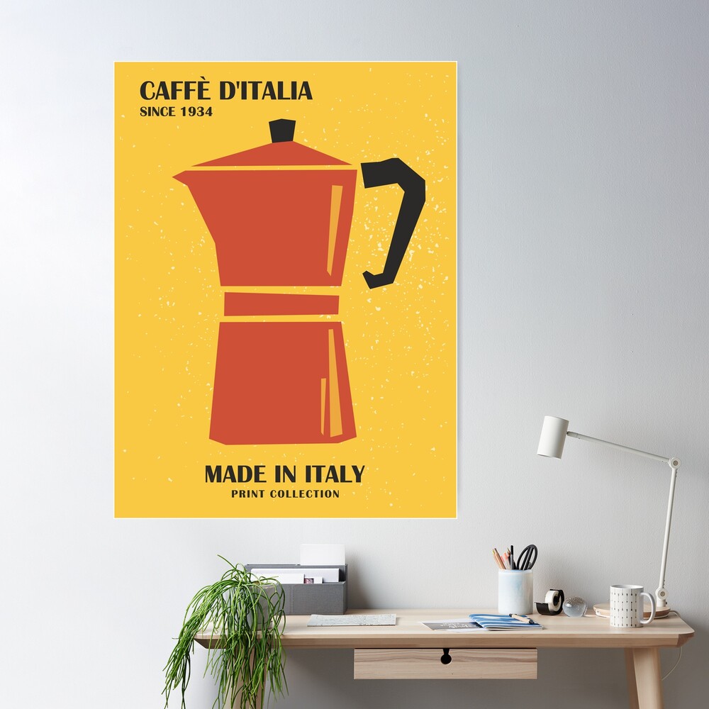 Coffee art print, Retro print, Italy, Exhibition print, Vintage poster  aesthetic, Bar, Kitchen decor Poster for Sale by KristinityArt