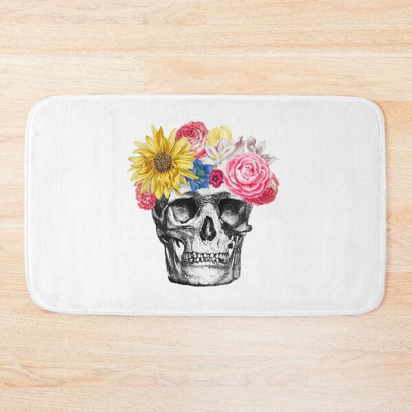 Item preview, Skull with Floral. Vintage skull with Flowers Design.  designed and sold by PrettyPage.