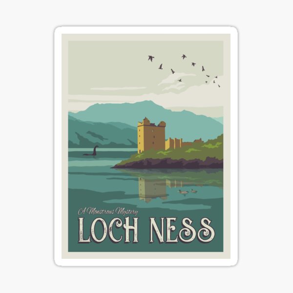 Item preview, Loch Ness National Park Travel Poster designed and sold by VintageVisions.