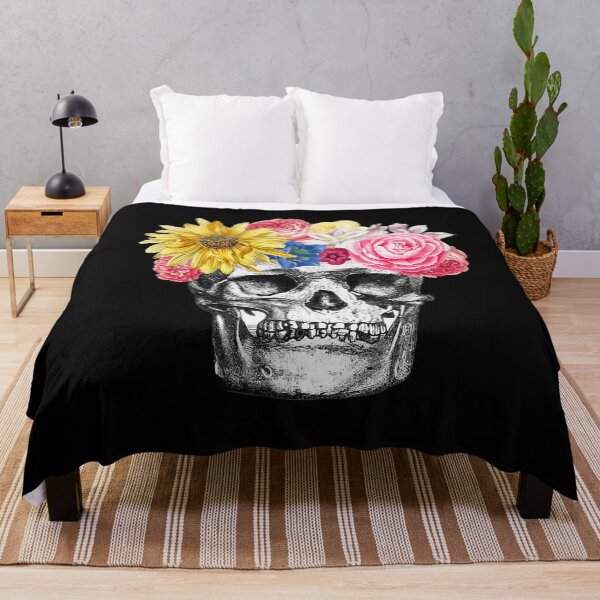 Item preview, Skull with Floral. Vintage skull with Flowers Design. designed and sold by PrettyPage.